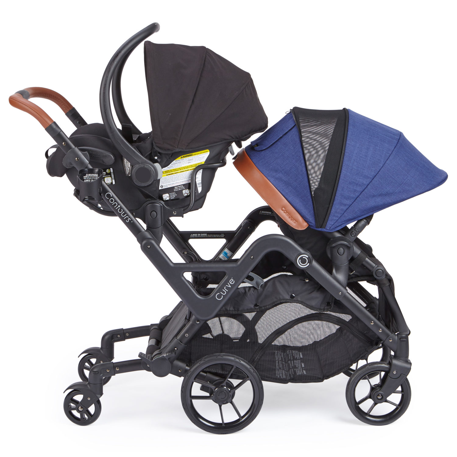 curve double stroller