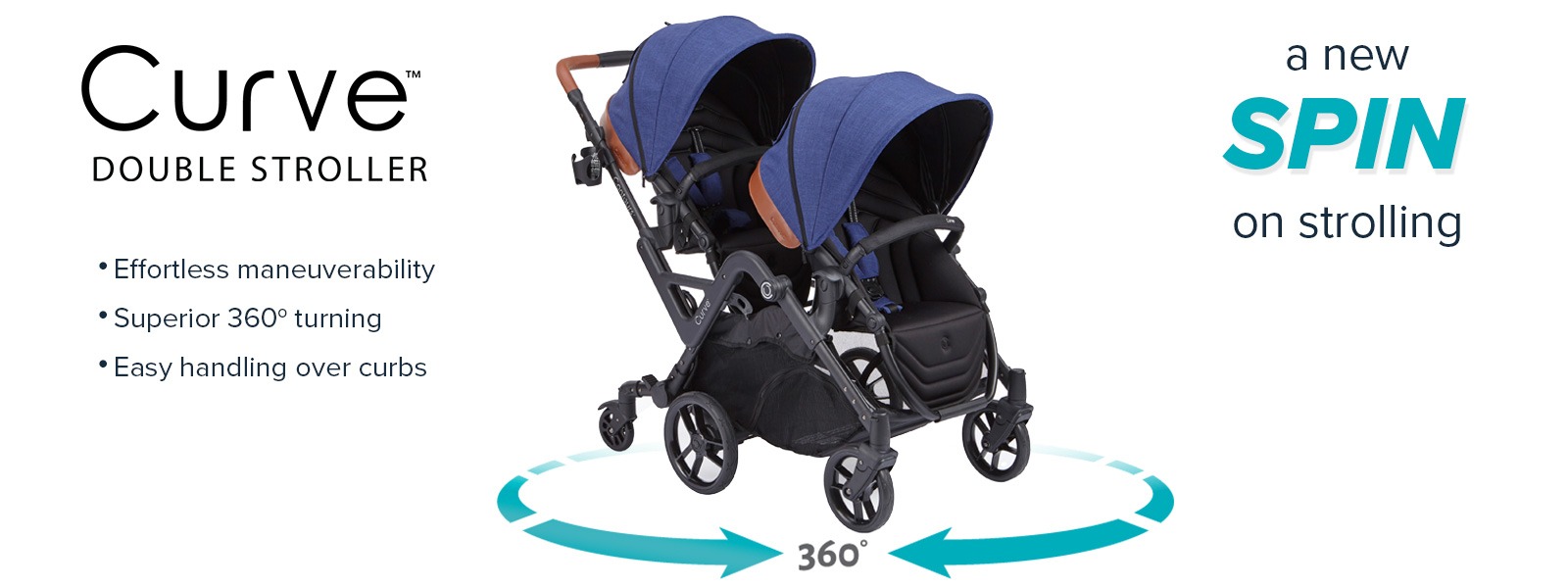 double stroller with reversible seats