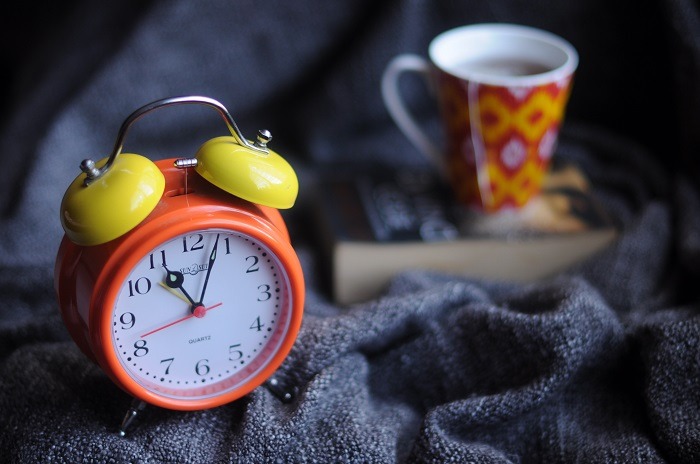 Alarm Clock and Coffee Mug
