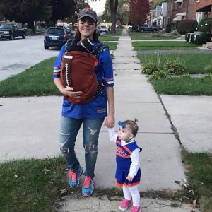 Baby in Football Carrier Costume