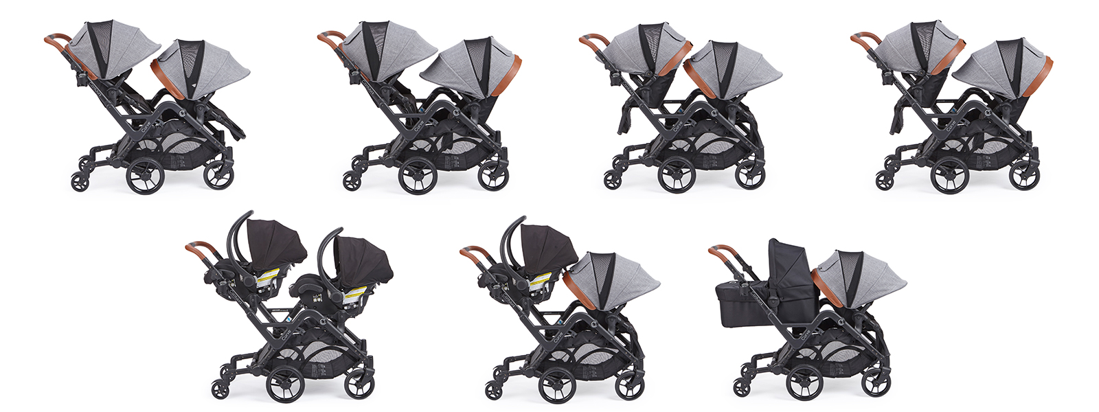 curve double stroller