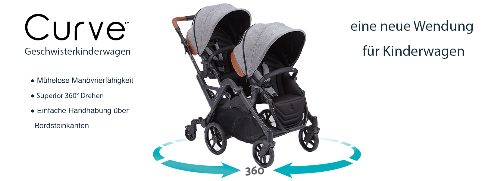 curve double stroller