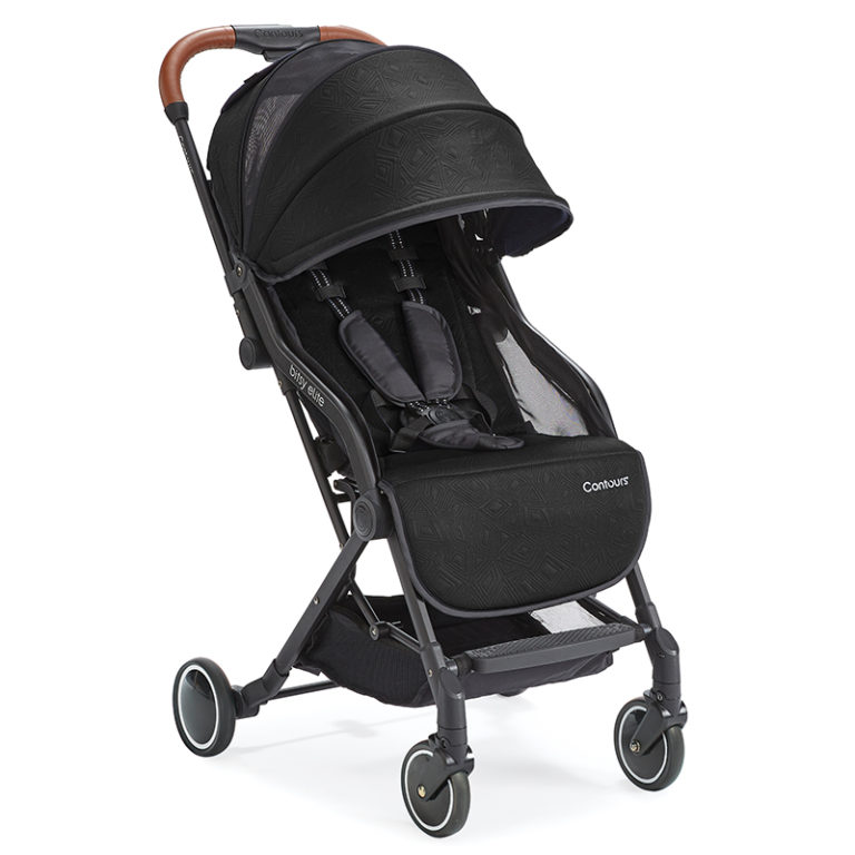 Contours Bitsy Elite Stroller in Black Onyx front view