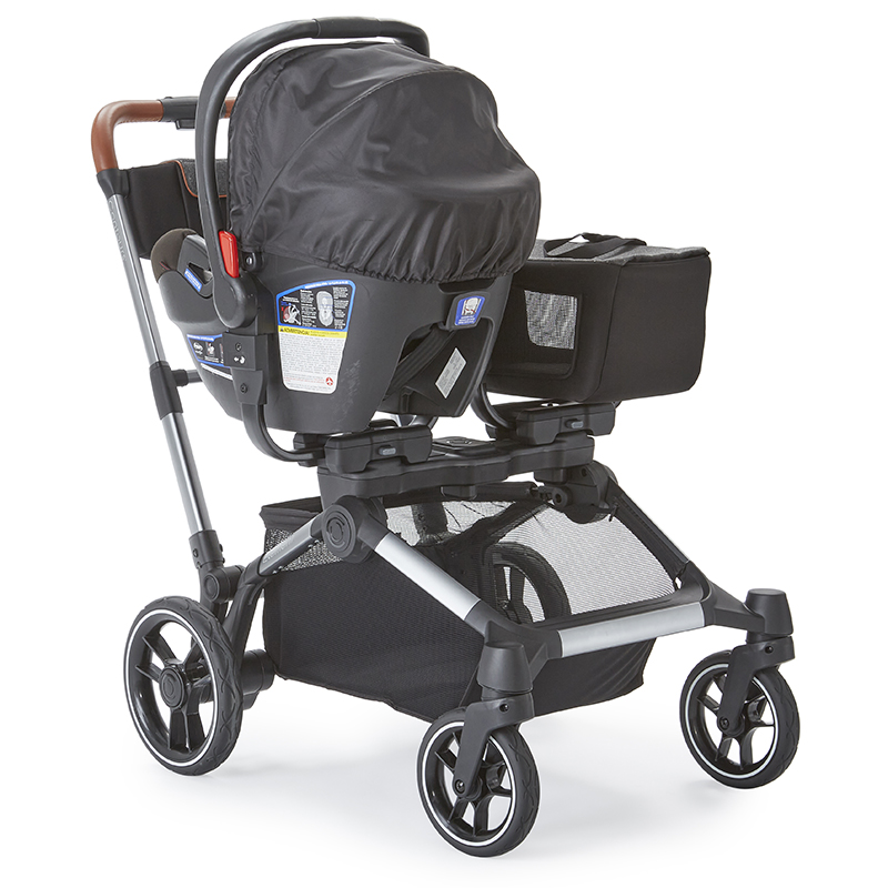 Contours Element Convertible Stroller with car seat facing the parent