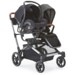 The Element Stroller with stroller seat and car seat car seat using the Universal Infant Car Seat Adapter